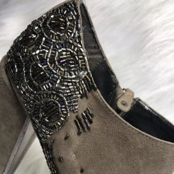 Sam Edelman Suede Una Beaded Booties - Picture 7 of 8